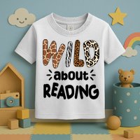 Wild About Reading Animal Print Toddler T-Shirt