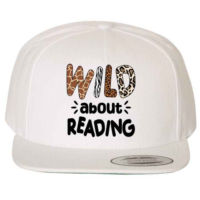 Wild About Reading Animal Print Wool Snapback Cap