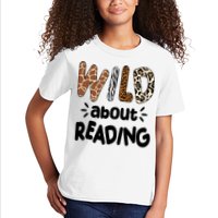 Wild About Reading Animal Print Kids T-Shirt