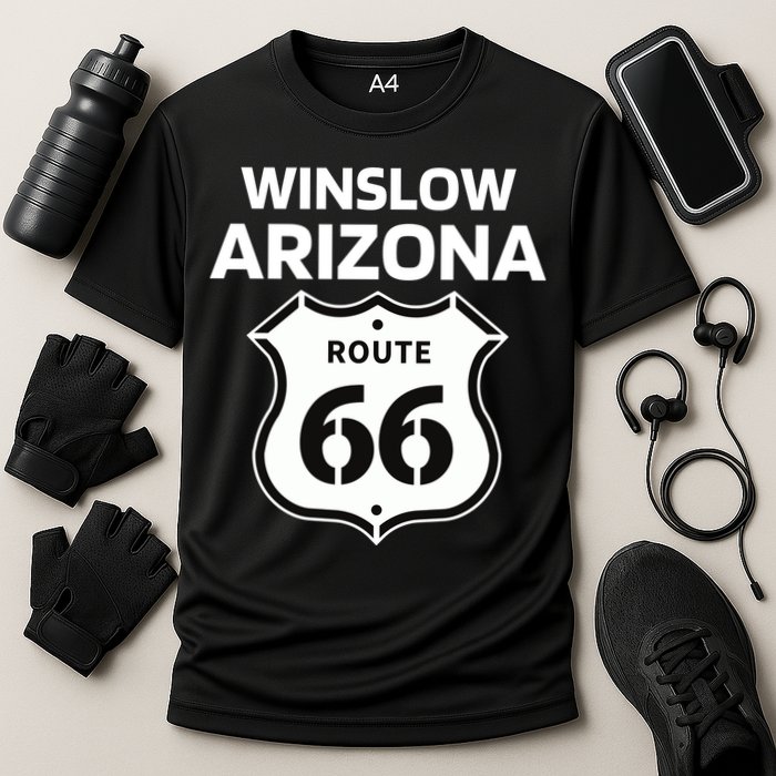 Winslow Arizona Route 66 Cooling Performance Crew T-Shirt