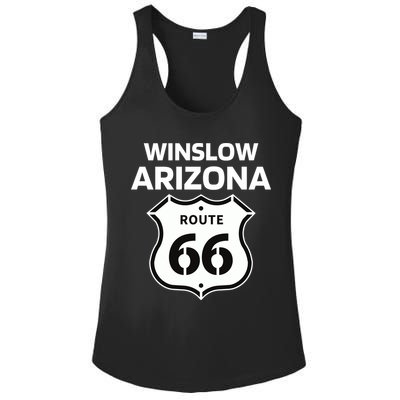 Winslow Arizona Route 66 Ladies PosiCharge Competitor Racerback Tank