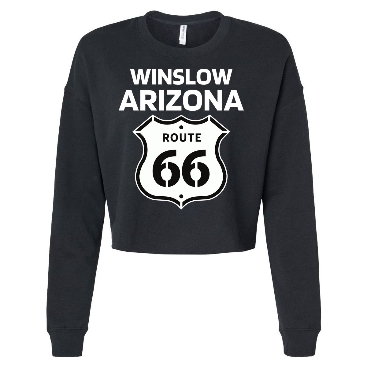 Winslow Arizona Route 66 Cropped Pullover Crew