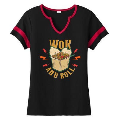 Wok And Roll Ladies Halftime Notch Neck Tee