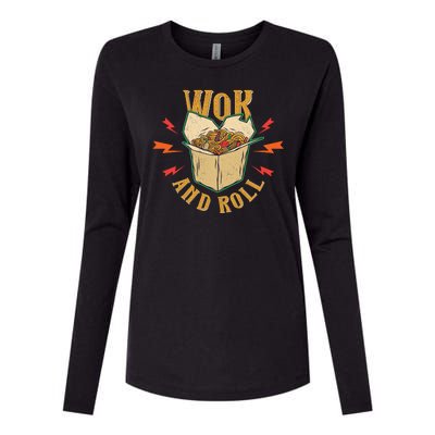 Wok And Roll Womens Cotton Relaxed Long Sleeve T-Shirt