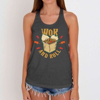 Wok And Roll Women's Knotted Racerback Tank