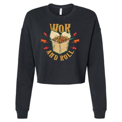 Wok And Roll Cropped Pullover Crew