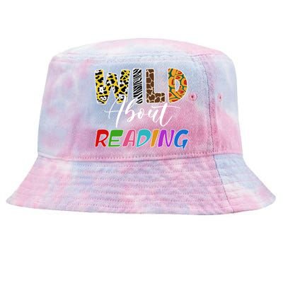 Wild About Reading Reading Books And Bookworm Library Day Gift Tie-Dyed Bucket Hat