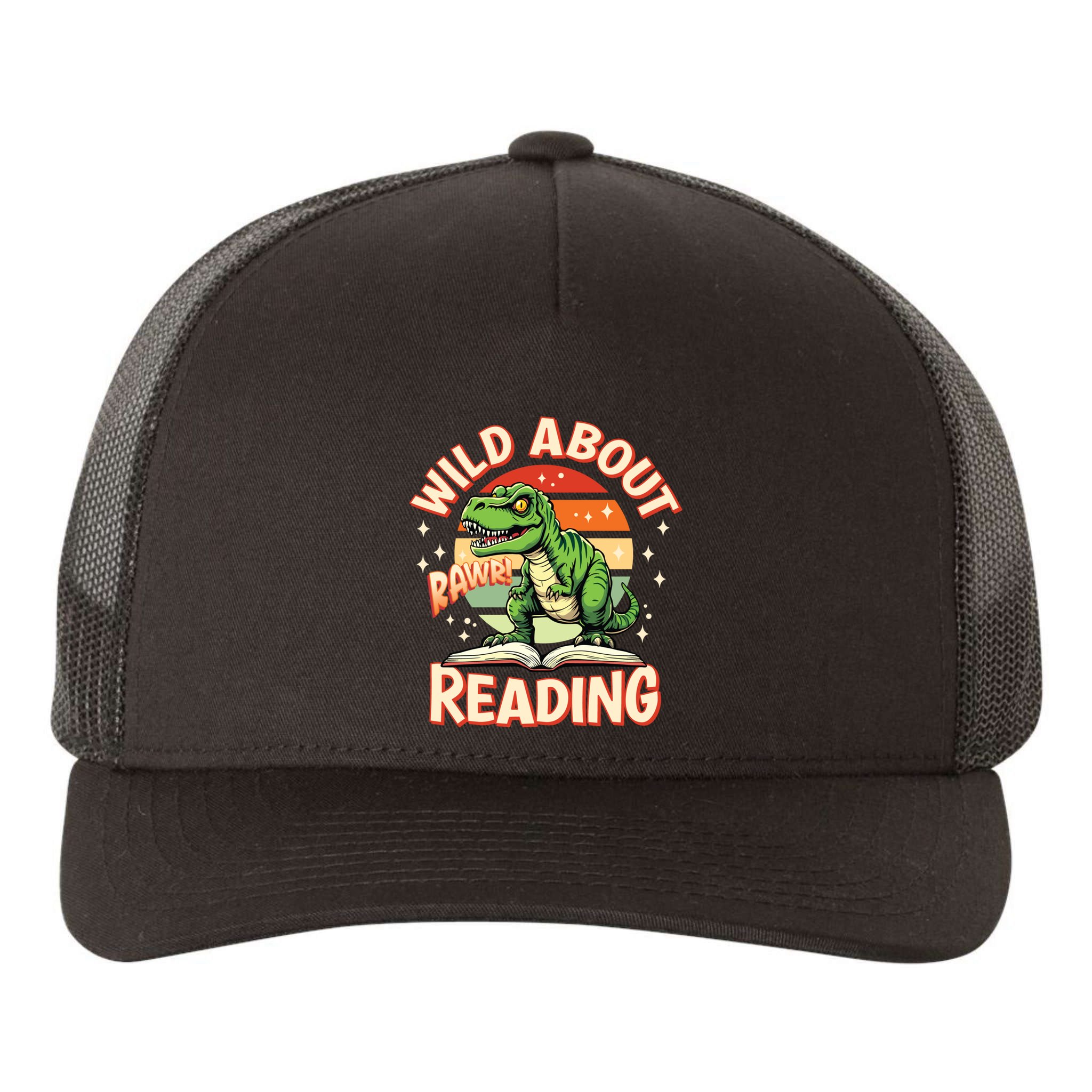 Wild About Reading T Rex Design For Teachers And Students Great Gift Yupoong Adult 5-Panel Trucker Hat