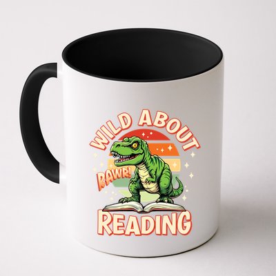 Wild About Reading T Rex Design For Teachers And Students Great Gift Mug