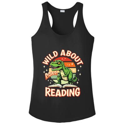 Wild About Reading T Rex Design For Teachers And Students Great Gift Ladies PosiCharge Competitor Racerback Tank