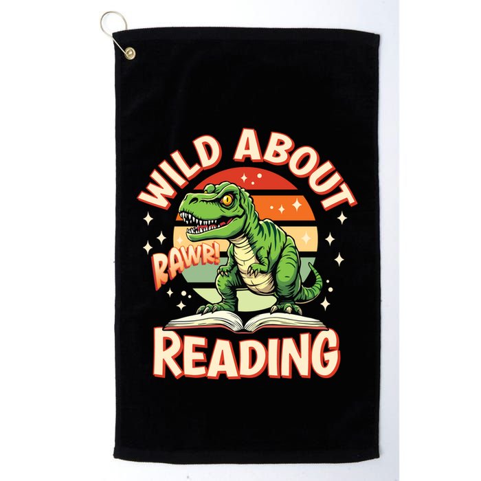 Wild About Reading T Rex Design For Teachers And Students Great Gift Golf Towel