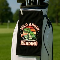 Wild About Reading T Rex Design For Teachers And Students Great Gift Golf Towel