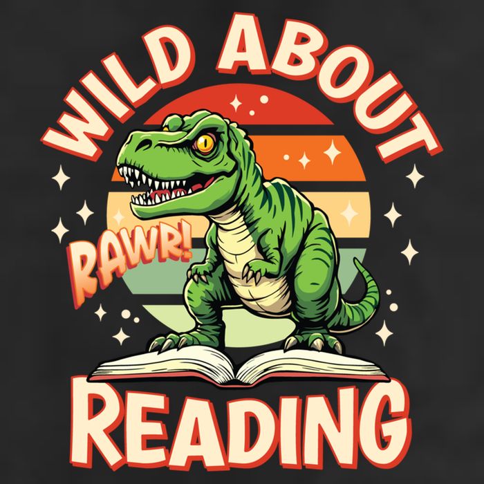 Wild About Reading T Rex Design For Teachers And Students Great Gift Golf Towel