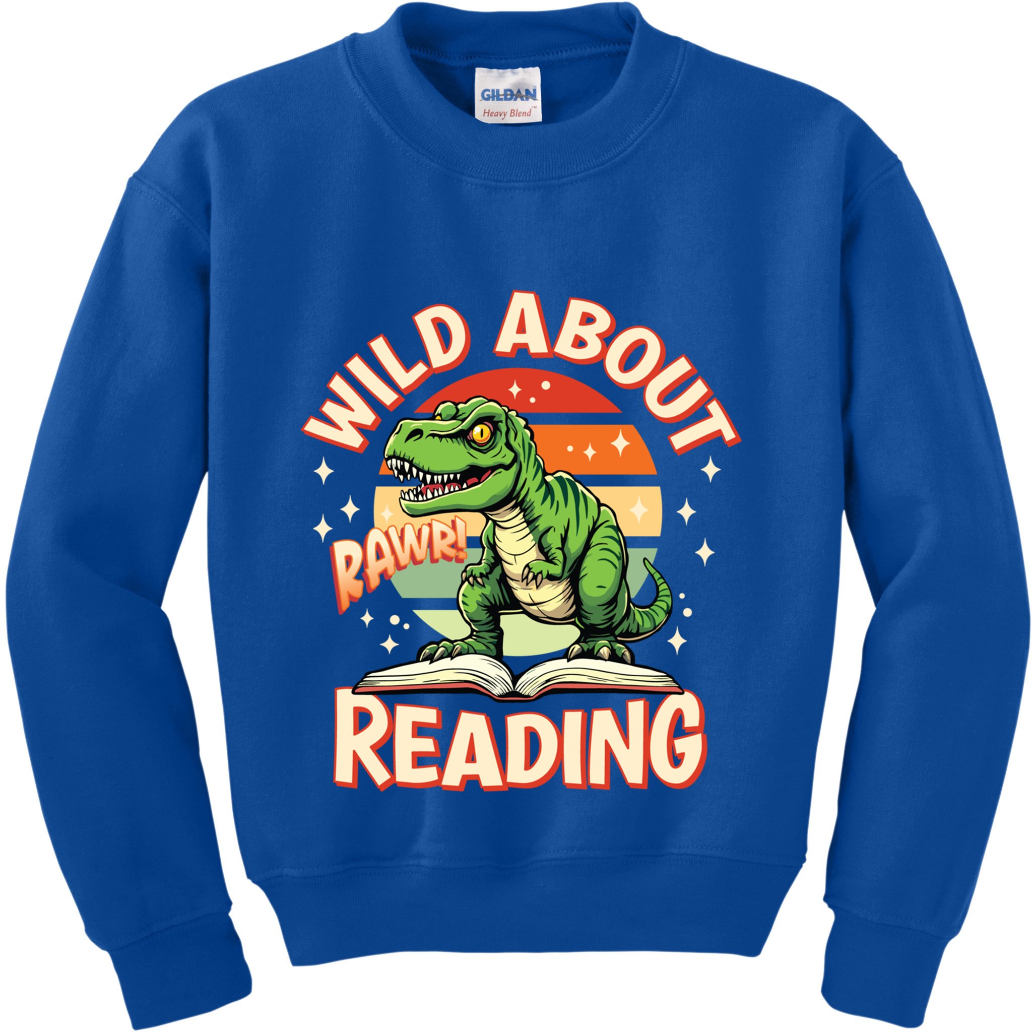 Wild About Reading T Rex Design For Teachers And Students Great Gift Kids Sweatshirt