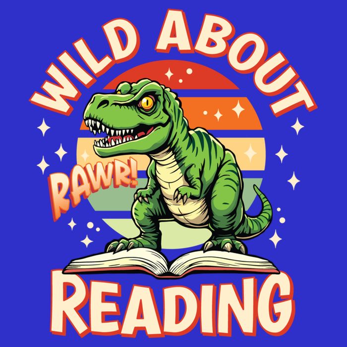 Wild About Reading T Rex Design For Teachers And Students Great Gift Zip Tote Bag