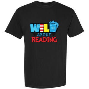 Wild About Reading Dr Teacher Red And White Stripe Hat Garment-Dyed Heavyweight T-Shirt