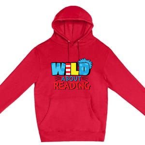 Wild About Reading Dr Teacher Red And White Stripe Hat Premium Pullover Hoodie