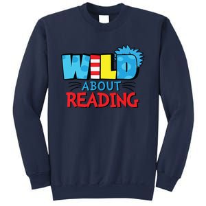 Wild About Reading Dr Teacher Red And White Stripe Hat Sweatshirt