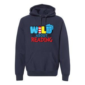 Wild About Reading Dr Teacher Red And White Stripe Hat Premium Hoodie