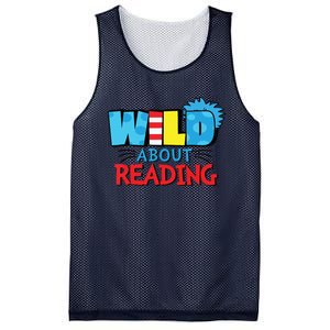 Wild About Reading Dr Teacher Red And White Stripe Hat Mesh Reversible Basketball Jersey Tank