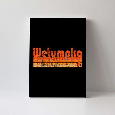 Wetumpka Alabama Retro 80s Style Canvas