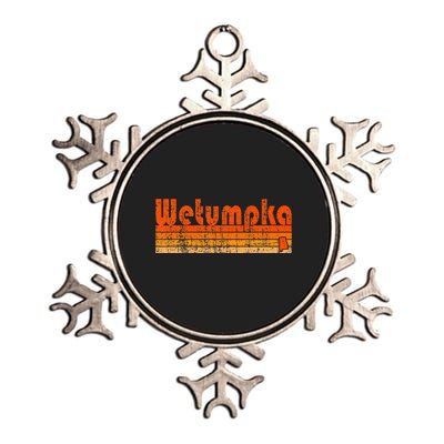 Wetumpka Alabama Retro 80s Style Metallic Star Ornament