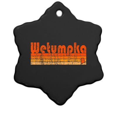 Wetumpka Alabama Retro 80s Style Ceramic Star Ornament