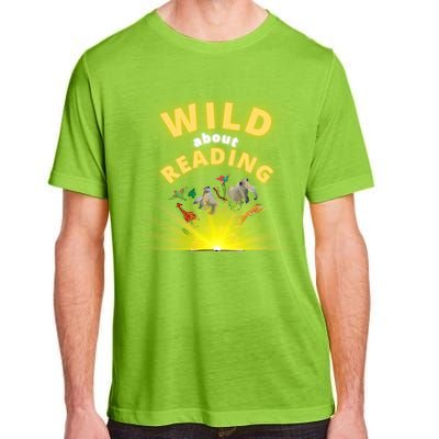 Wild About Reading Books For Teachers Students And Librarians Funny Gift Adult ChromaSoft Performance T-Shirt