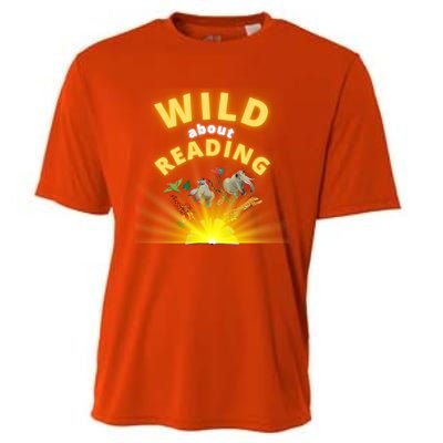 Wild About Reading Books For Teachers Students And Librarians Funny Gift Cooling Performance Crew T-Shirt