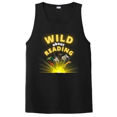 Wild About Reading Books For Teachers Students And Librarians Funny Gift PosiCharge Competitor Tank