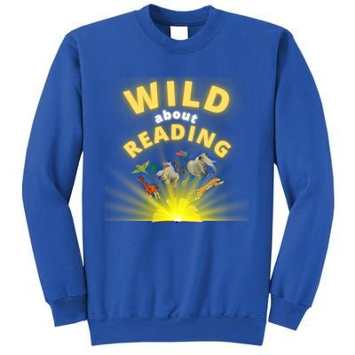 Wild About Reading Books For Teachers Students And Librarians Funny Gift Sweatshirt