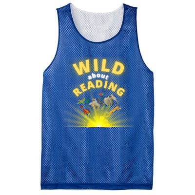 Wild About Reading Books For Teachers Students And Librarians Funny Gift Mesh Reversible Basketball Jersey Tank