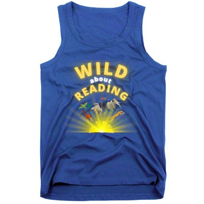 Wild About Reading Books For Teachers Students And Librarians Funny Gift Tank Top