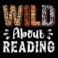 Wild About Reading Books Reader Lover Animals Leopard Zebra T-Shirt