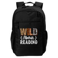 Wild About Reading Books Reader Lover Animals Leopard Zebra Daily Commute Backpack