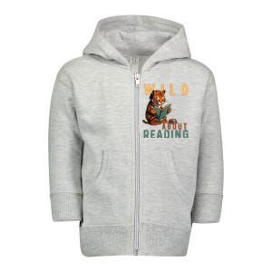 Wild About Reading Love Books Nerd Bookworm Librarian Toddler Zip Fleece Hoodie