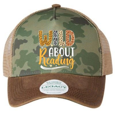 Wild About Reading Books Readers Lovers Bookworm Library Day Legacy Tie Dye Trucker Hat