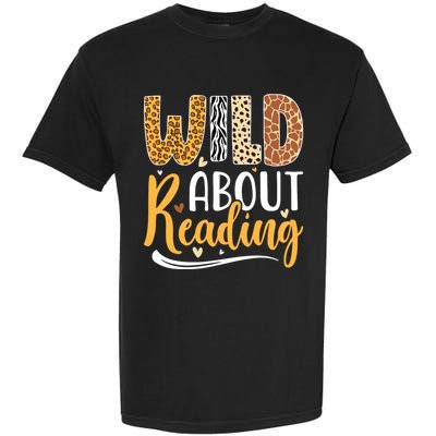 Wild About Reading Books Readers Lovers Bookworm Library Day Garment-Dyed Heavyweight T-Shirt