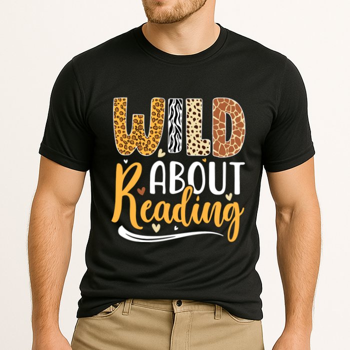 Wild About Reading Books Readers Lovers Bookworm Library Day Performance Shirt