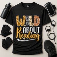 Wild About Reading Books Readers Lovers Bookworm Library Day Performance Shirt