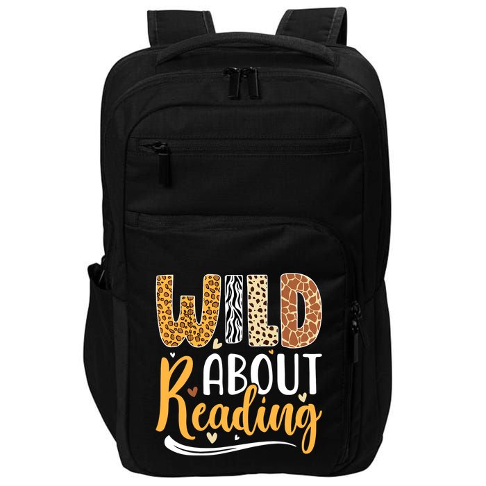 Wild About Reading Books Readers Lovers Bookworm Library Day Impact Tech Backpack