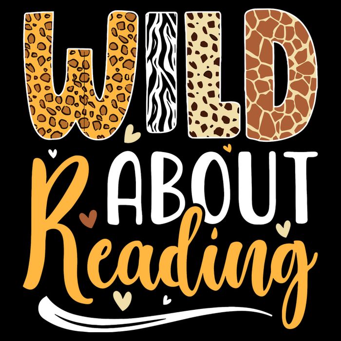 Wild About Reading Books Readers Lovers Bookworm Library Day Drawstring Bag