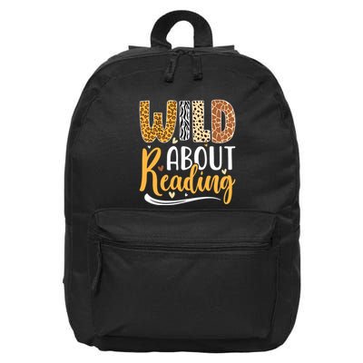 Wild About Reading Books Readers Lovers Bookworm Library Day 16 in Basic Backpack
