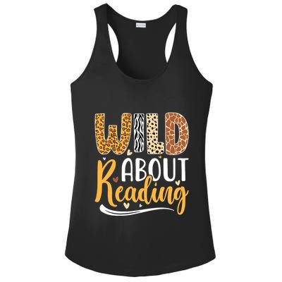 Wild About Reading Books Readers Lovers Bookworm Library Day Ladies PosiCharge Competitor Racerback Tank