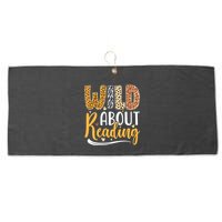 Wild About Reading Books Readers Lovers Bookworm Library Day Large Microfiber Waffle Golf Towel