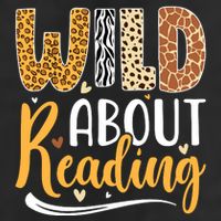 Wild About Reading Books Readers Lovers Bookworm Library Day Large Microfiber Waffle Golf Towel