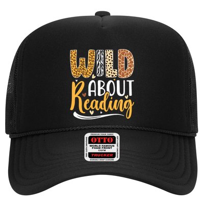 Wild About Reading Books Readers Lovers Bookworm Library Day Trucker Hat
