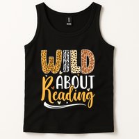 Wild About Reading Books Readers Lovers Bookworm Library Day Tank Top