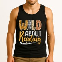 Wild About Reading Books Readers Lovers Bookworm Library Day Tank Top