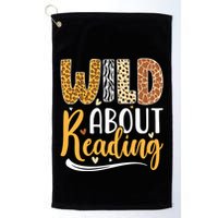 Wild About Reading Books Readers Lovers Bookworm Library Day Golf Towel